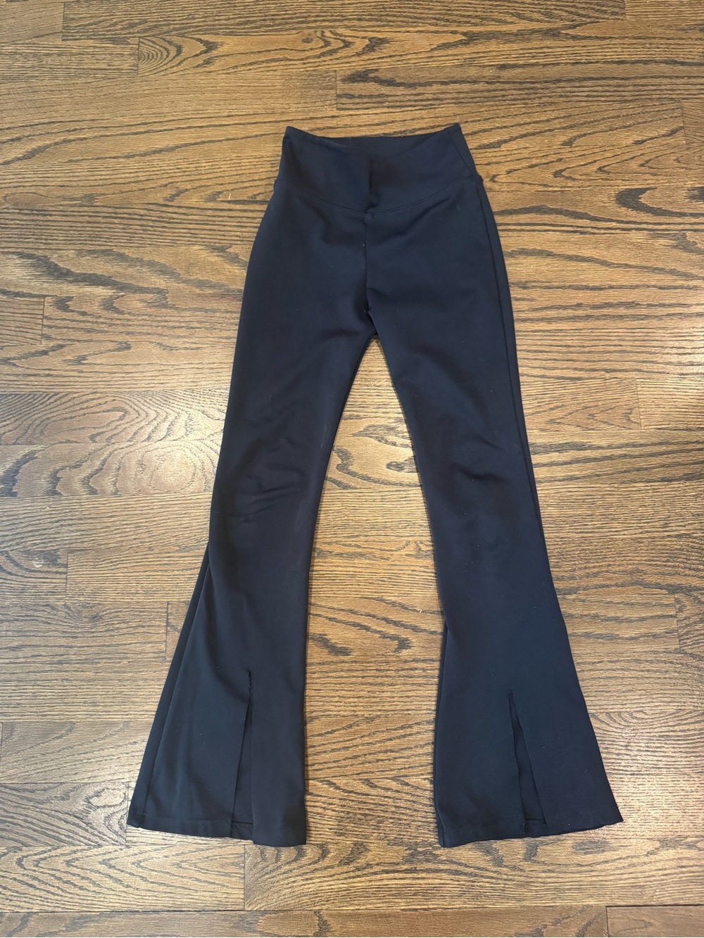 Dori Creation Girls High-Waist Black Flared Pants with slits size 7
